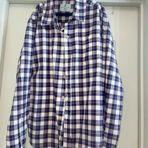 Class Club Navy and White Plaid Men's Shirt